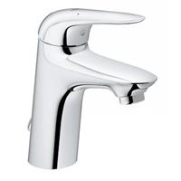 Grohe Eurostyle Solid 1-greeps S-size wastafelkraan met trekwaste, chroom