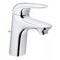 Grohe Eurostyle Solid 1-greeps S-size wastafelkraan met trekwaste, chroom