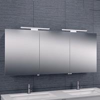 Douche Concurrent Wiesbaden Bright spiegelkast met LED verlichting 140 x 60 cm