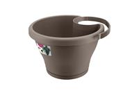 Bloempot Corsica regenpijpbakje 24 cm antraciet 