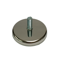 Meubelpootjes Chromen stelvoet rond diameter 7 cm (M10)
