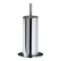 Meubelpootjes Chromen ronde meubelpoot 10 cm met platte flens (M8)