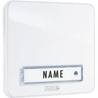 M-e modern-electronics KTA-1W Klingelplatte mit Namensschild 1fach Weiß 12 V/1A X95059