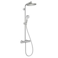 HANSGROHE Brausegarnitur Crometta S Showerpipe 240, mit Thermostat, Kopf- und Handbrause