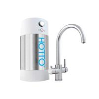 Hotto Arco kokend water kraan Chroom met combiboiler 8 liter