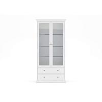 ebuy24 Vitrine Venedig Vitrinenschrank 2-Türig mit 2 Schubladen