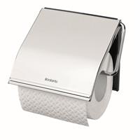 Brabantia toiletrolhouder met klep matt steel