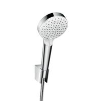 hansgrohe Crometta Brausehalterset Vario EcoSmart mit Brauseschlauch 125 cm, 26693400, weiß/ chrom - 26693400