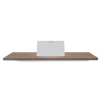 Looox Wooden Bath Shelf badplank massief eiken 78 cm met mat witte tablethouder