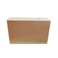Meubelpootjes Rechthoekige blanke houten meubelpoot 9 cm