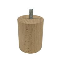 Meubelpootjes Ronde houten meubelpoot 7 cm (M8)