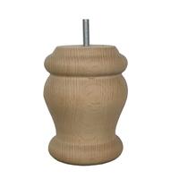 Meubelpootjes Ronde blanke houten meubelpoot 12 cm (M8)