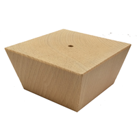 Meubelpootjes Houten trapezium meubelpoot 8 cm