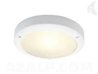 Buiten wand- / plafondlamp BULAN wit/glas gesatineerd 1xE14