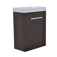 Wiesbaden Fonteinkast Vision met Mineraalmarmer Fontein 40cm Grey Oak