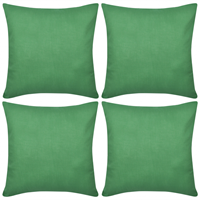 vidaXL 4 grüne Kissenbezüge Baumwolle 40 x 40 cm Grün