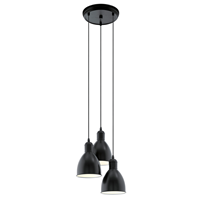 eglo hanglamp Priddy zwart