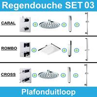 Wiesbaden inbouw regendouche set 03 (plafonduitloop)