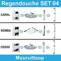 Wiesbaden inbouw regendouche set 04 (muuruitloop)