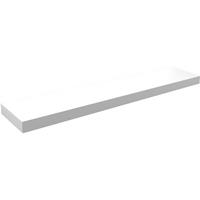 Wastafelblad Clou Match Me Rechthoek 180x38x8cm MDF Hoogglans Wit met Bevestigingsbeugels