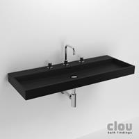 Wash Me wastafel 110 cm mat-zwart keramiek