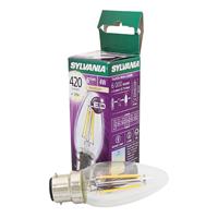 sylvania B22 4W 827 LED kaarslamp, helder