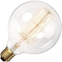 Gloeilampgoedkoop.nl Kooldraadlamp globe helder 60W grote fitting E27 125mm