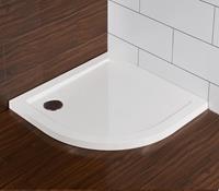 saniclear Athene kwartronde SMC douchebak 90x90cm wit