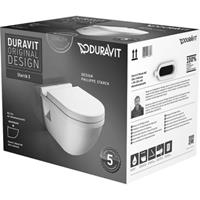 Duravit WWC-set Starck 3, Tiefspüler weiß inkl. WC-Sitz mit Absenkautomatik, 42000900A1