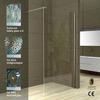 Wiesbaden inloopdouche Safety Glass 10mm NANO 800x2000