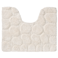 Pebbles toiletmat katoen 50x60 cm ivoor