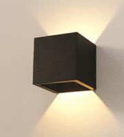 Wandlamp LED Cube Zwart IP54
