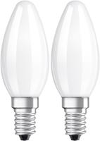 osram E14 4W 827 Led-kaarslamp mat, 2-delige set