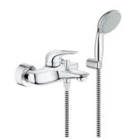 GROHE Einhand-Wannenbatterie Eurostyle 33592 Wandmontage mit Brauseset chrom