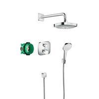 Hansgrohe Croma Select E showerset compleet met Ecostat E thermostaat, chroom
