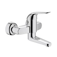 Grohe Euroeco Special wand wastafelkraan met onderuitloop chroom