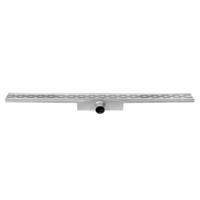 Easy Drain Compact 30 douchegoot RVS met enkele plaat RVS waterslot 30mm 80cm inbouw diepte 63mm met zijuitloop BMCOM80030