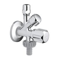 Grohe hoekstopkraan knel 1/2"x3/8" m kunststof greep, chroom