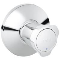 Grohe Costa L afdekset inbouwstopkraan blauw, chroom