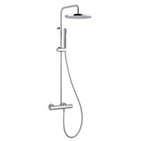 Plieger Royal doucheset met thermostatische kraan, stortdouche ø25 cm en CoolTouch-handdouche, chroom