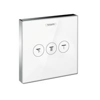 hansgrohe Unterputzarmatur »ShowerSelect Glas« Ventil Unterputz für 3 Verbraucher Weiß / Chrom