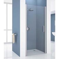 Novellini Giada draaideur voor nis 1B 84x87x195cm links mat chroom profiel en helder glas GIADN1B84S1B