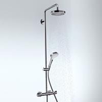 Hansgrohe Croma Select S 180 2jet EcoSmart 9 l/min showerpipe, wit-, chroom