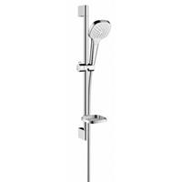 Hansgrohe Brausenset Croma Select E Vario/ Unica 650mm weiß/chrom mit Seifenschale, 26586400