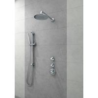 Saniclass Regendoucheset Inbouw Brauer Plafond ColdSmart 30cm Rond Chroom Thermostaatkraan Handdouche Glijstang