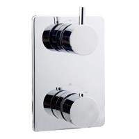 Boss&wessing BWS Afbouwdeel Round 2-Weg Chroom tbv Thermostatisch Inbouwdeel Uni