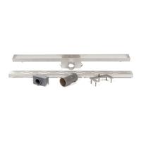 BRAUER Douchegoot - zonder flens - 60x7x6.7cm - ondiep - zijuitloop - RVS DR60PS