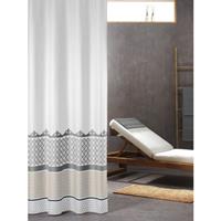 Sealskin douchegordijn Marrakech 100% polyester zilver print 180x200 cm