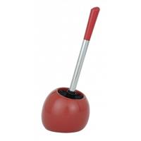 WC Borstel Set Vrijstaand Rond Wenko Polaris Keramiek Rood