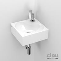 Flush 5 Waschbecken mit Armaturenloch 27x27x10 cm Weiß - Clou